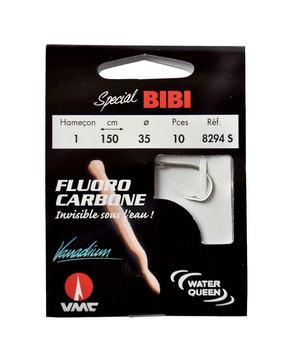 10 Hameçons montés Water Queen fluorocarbone spécial pêche aux bibis