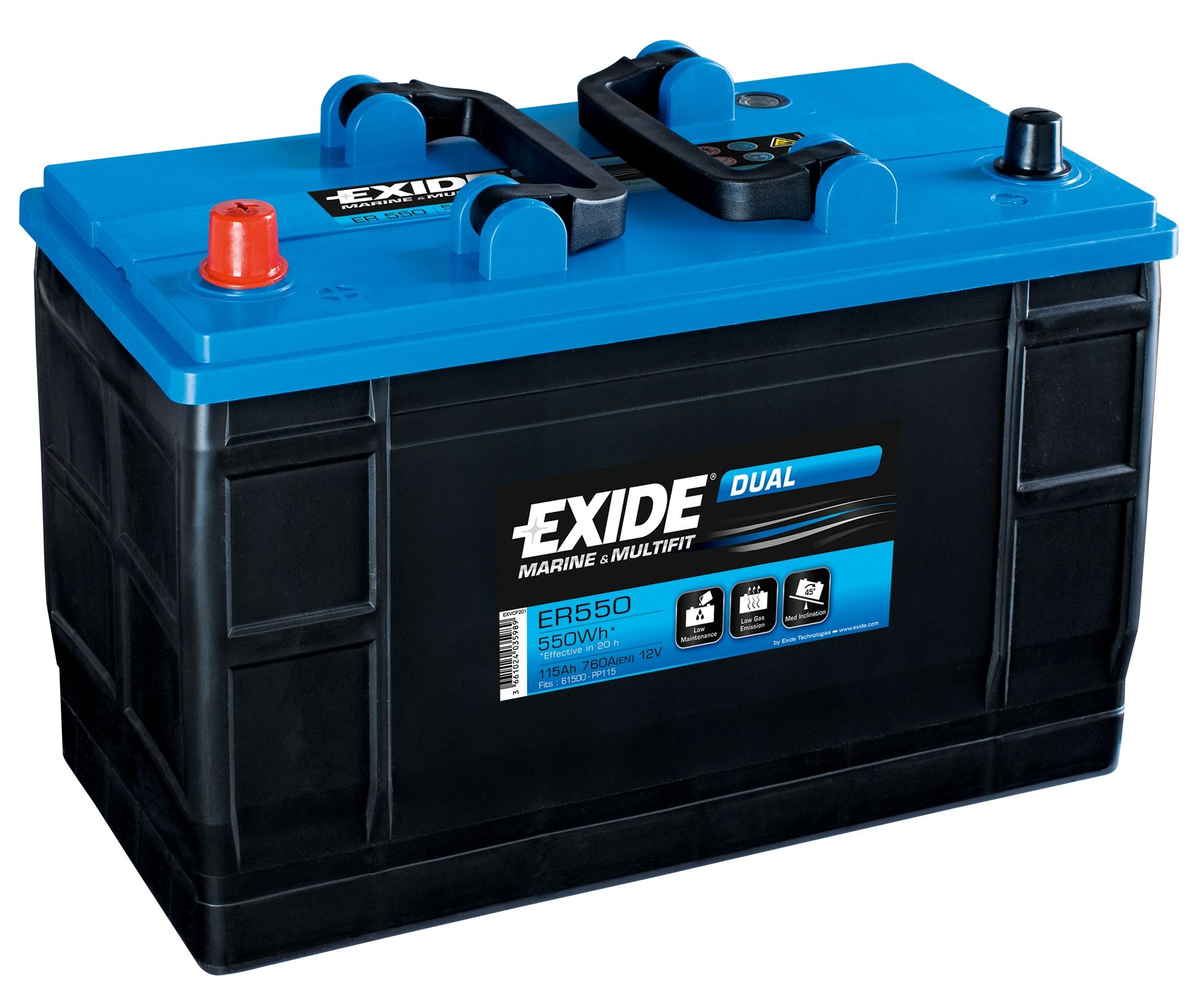 Batterie Exide Dual 115A -  - Ihr wassersport-handel